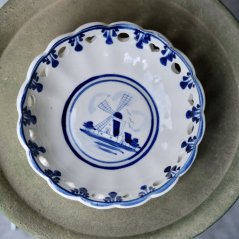 Holandská miska bílomodrá 14 x 4 cm Delft