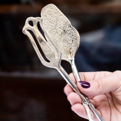 Postříbřené servírovací kleště varianta 3