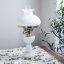 Vintage  lampa sklo/mosaz   46cm