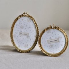 Zlaté rámečky kulatý/oválný