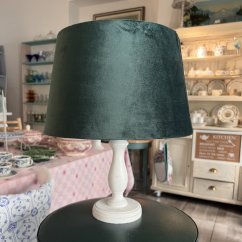 Stolní lampa, sametové stínítko 43cm