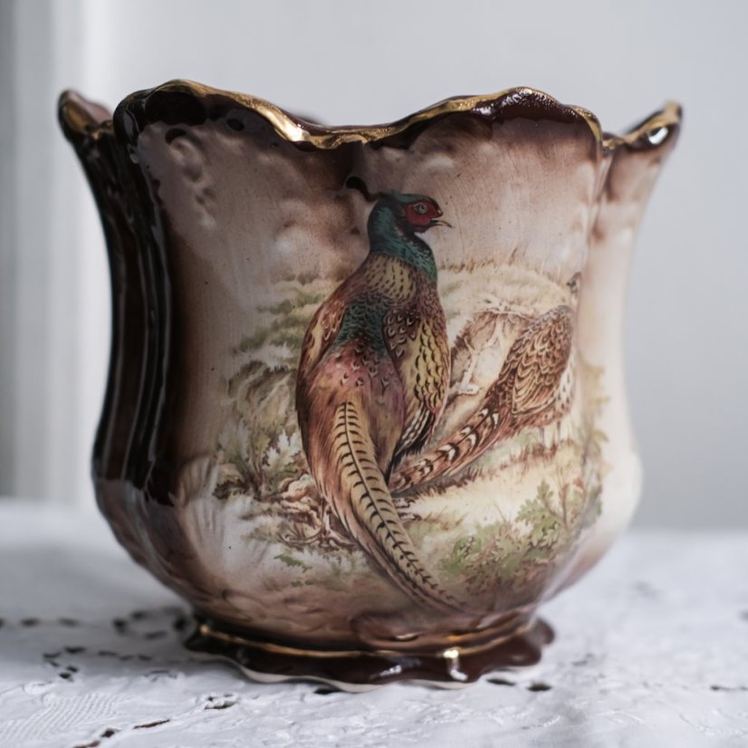 Vintage keramický květináč England 18x19 cm