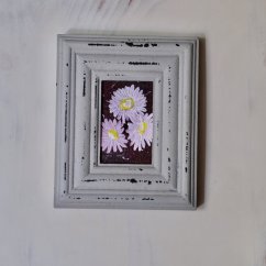 Ručně malovaný obraz v rámu 11 x 13 cm