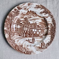 Hnědý talíř J.Broadhurst & Sons 21cm