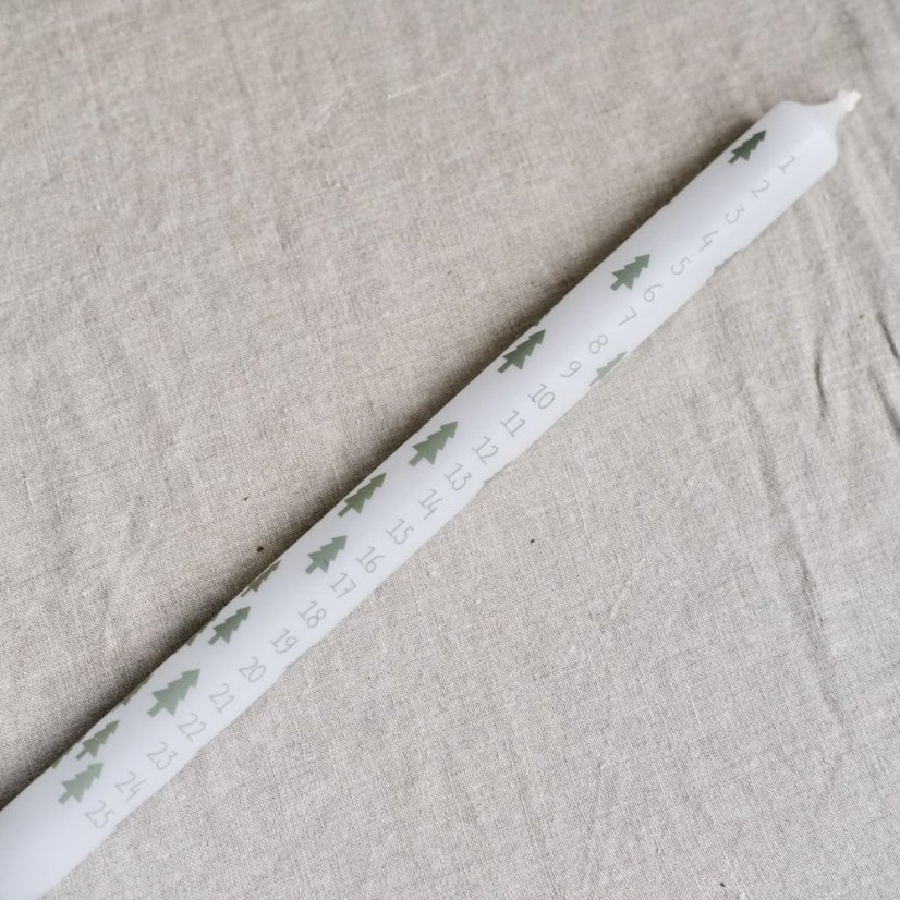 Adventní svíčka 28 cm - Barva: Červená