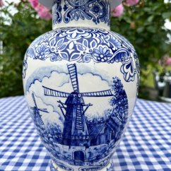 Váza Delft bílo modrá