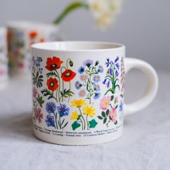 Keramický hrnek s botanickými kytičkami 300ml