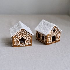 Dekorační domečky svícny na čajovou svíčku 7x7 cm