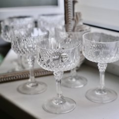 Sada čtyři sklenice na šampaňské  Crystal d`arques Francie