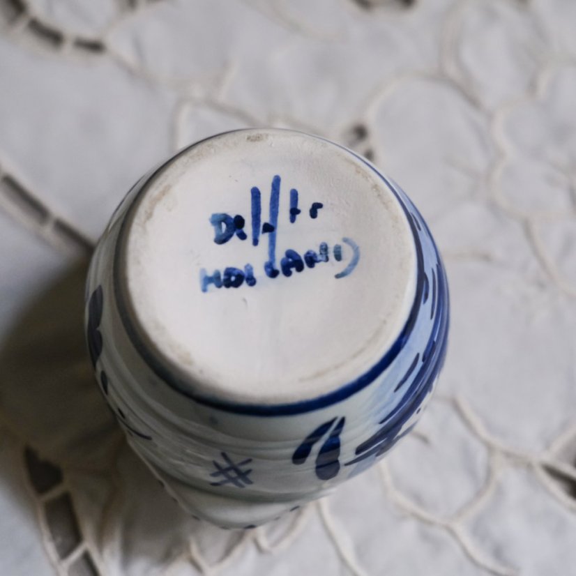 Vintage dekorační nádobka Delft 6x7 cm