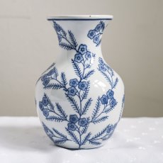 Modrobílá váza  18,5cm