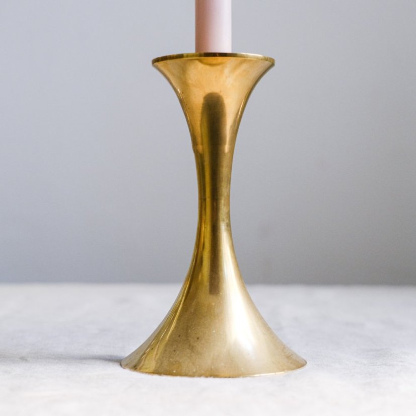 Mosazný svícen  18 cm