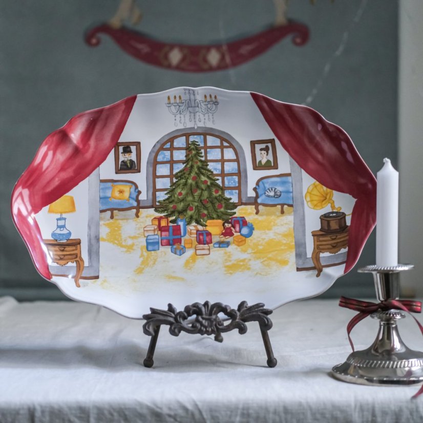 Keramický oválný tác 40,5x28 cm Casafina -The Nutcracker, Portugal