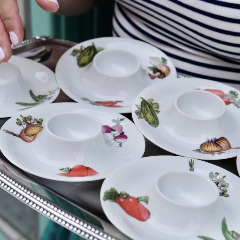 Sada porcelánových kalíšku na vejce 6x