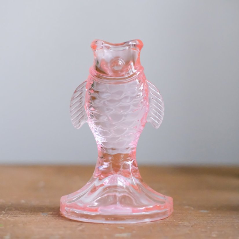 Skleněné svícny rybičky 12x8 cm - Barva: Zelená
