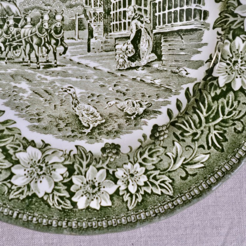 Snídaňový talíř Coaching Taverns Staffordshire England 20 cm