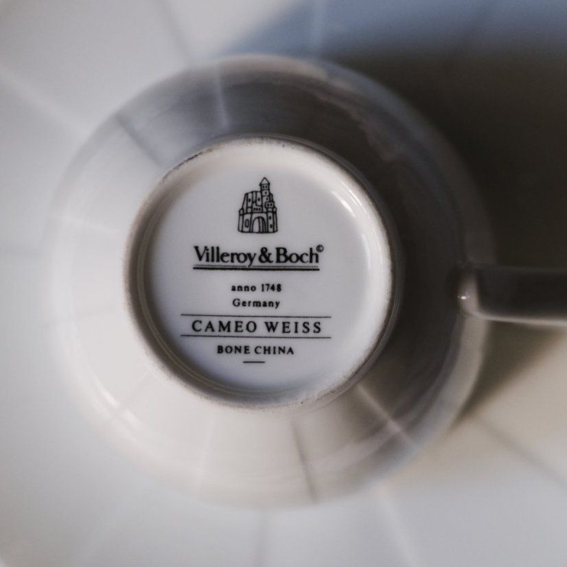 Porcelánový šálek s podšálkem Villeroy & Boch Cameo Weiss  200ml