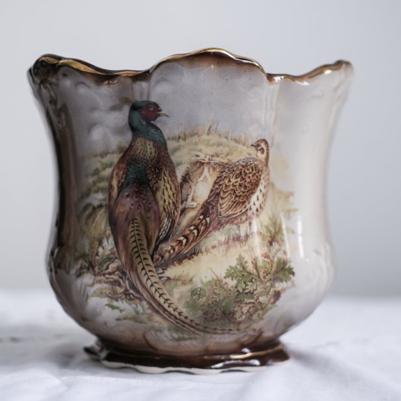 Vintage keramický květináč England 18x19 cm