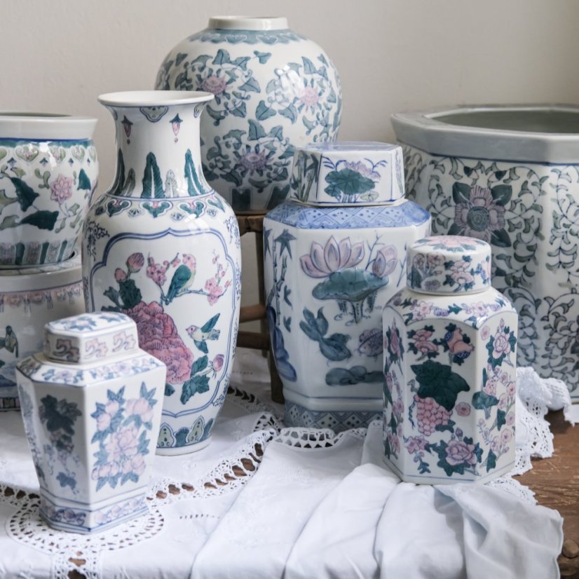 Velký keramický květináč 35x21 cm - Old China