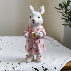 Figurka králík v županu 26 cm