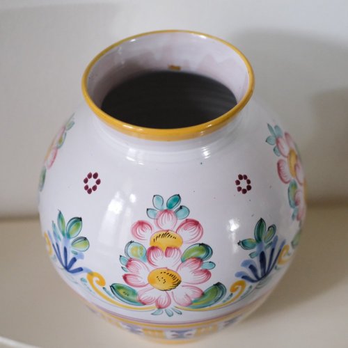 Malovaná váza keramika 23 cm