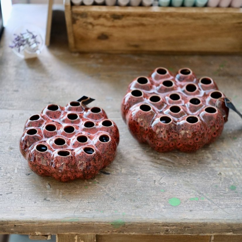 Keramická váza pro více kytek menší 16 x 5 cm