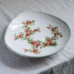 Závěsný talíř s kytičky Ulmer Keramik Německo 27cm