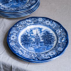 Obědový talíř Liberty Blue Staffordshire England 25 cm