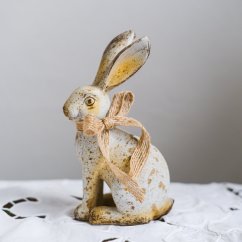 Dekorační zajíc s mašličkou 13,5