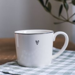 Keramický hrnek srdíčko Clayre & Eef 300 ml