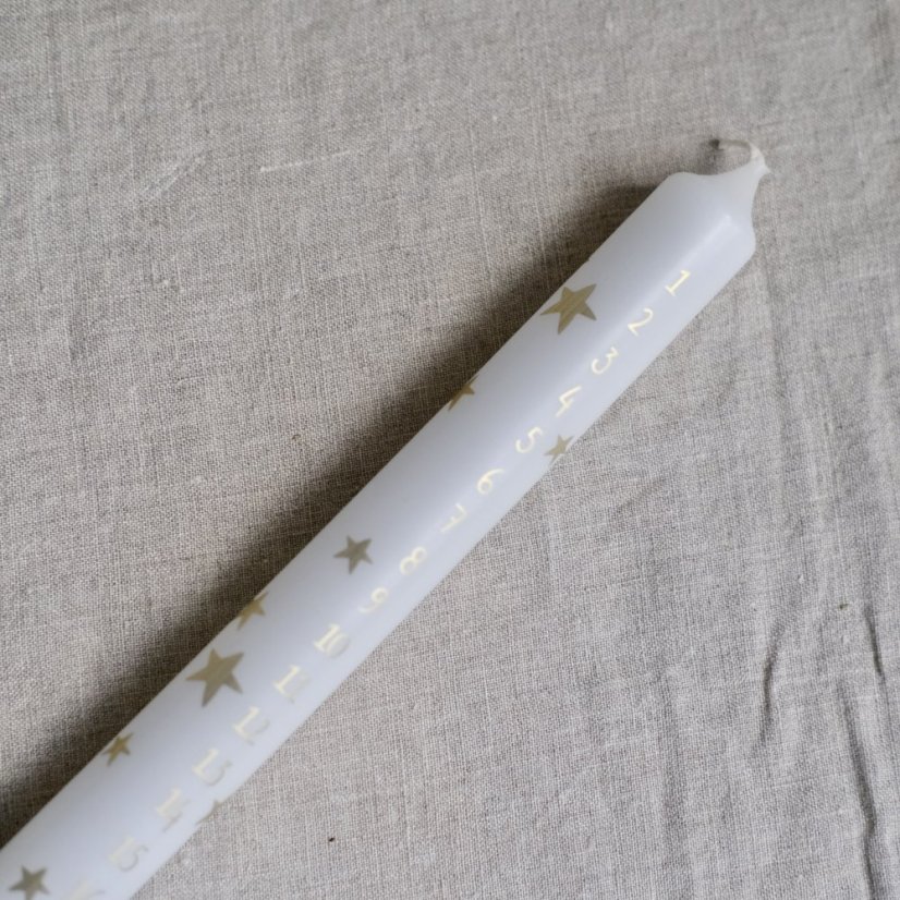 Adventní svíčka 28 cm - Barva: Červená