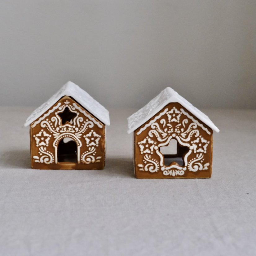 Dekorační domečky svícny na čajovou svíčku 7x7 cm