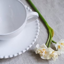 Šálek s podšálkem bílý 250 ml PEARL Costa Nova Portugal