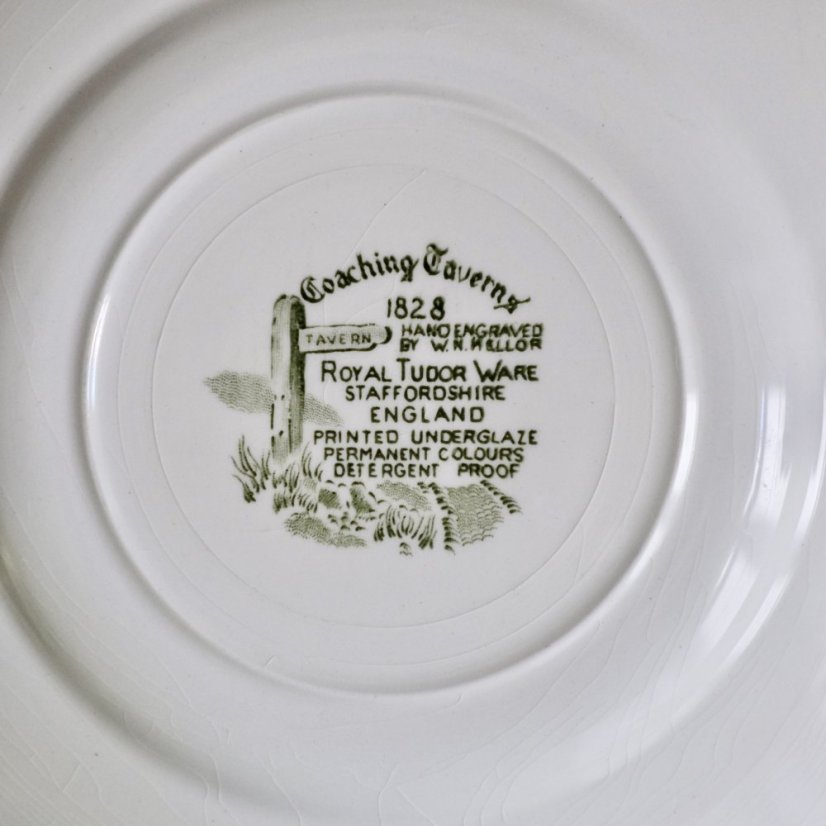 Snídaňový talíř Coaching Taverns Staffordshire England 20 cm