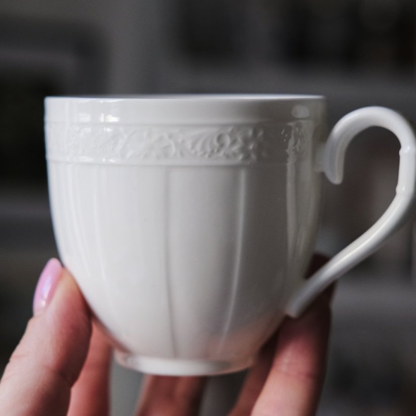 Porcelánový šálek s podšálkem Villeroy & Boch Cameo Weiss  200ml