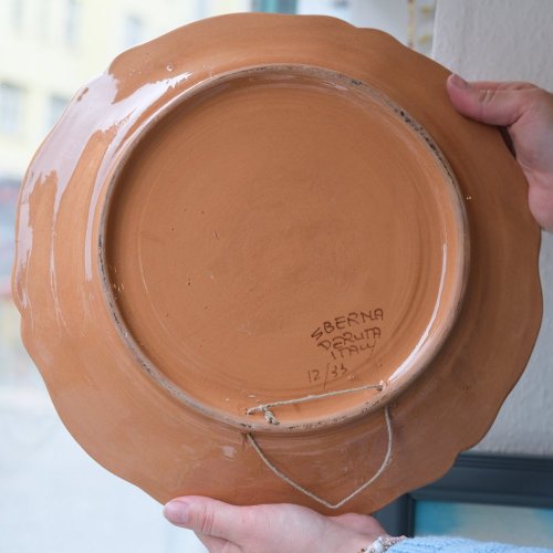 Keramický závěsný talíř 32 cm