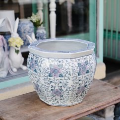 Velký keramický květináč 35x21 cm - Old China