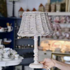 Stolní lampa dřevěná 40 cm