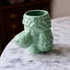 Keramická váza ve tvaru pudla 17 cm