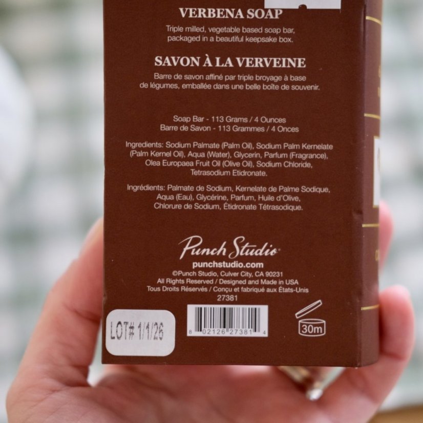 Krabice kniha s mýdlem Verbena (113g)