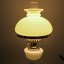 Vintage  lampa sklo/mosaz   46cm