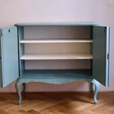 Dřevěná komoda tyrkysová Schlingmann Wertmöbel 1950-1990