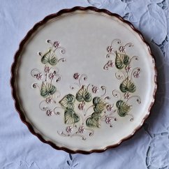 Keramický závěsný talíř s botanickým motivem 25 cm