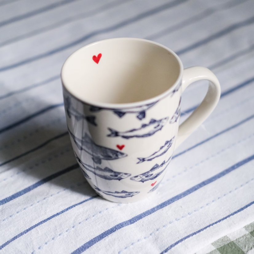 Porcelánový hrnek rybičky 350 ml - Clayre&Eef