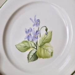 Porcelánový talíř botanický vzor