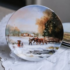 Sada porcelánových talířků 4 seasons Bavaria Germany 19 cm