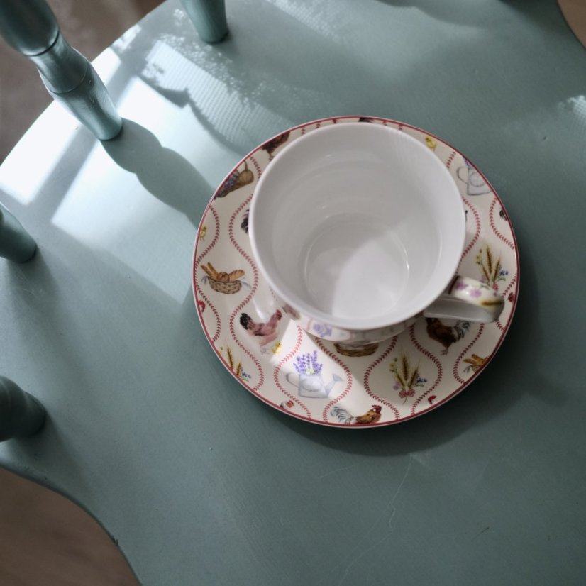 Porcelánový šálek s podšálkem 400 ml - Easy Life