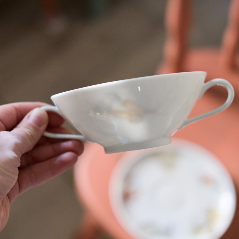 Miska s podšálkem kostní porcelán Krautheim Selb Bavaria