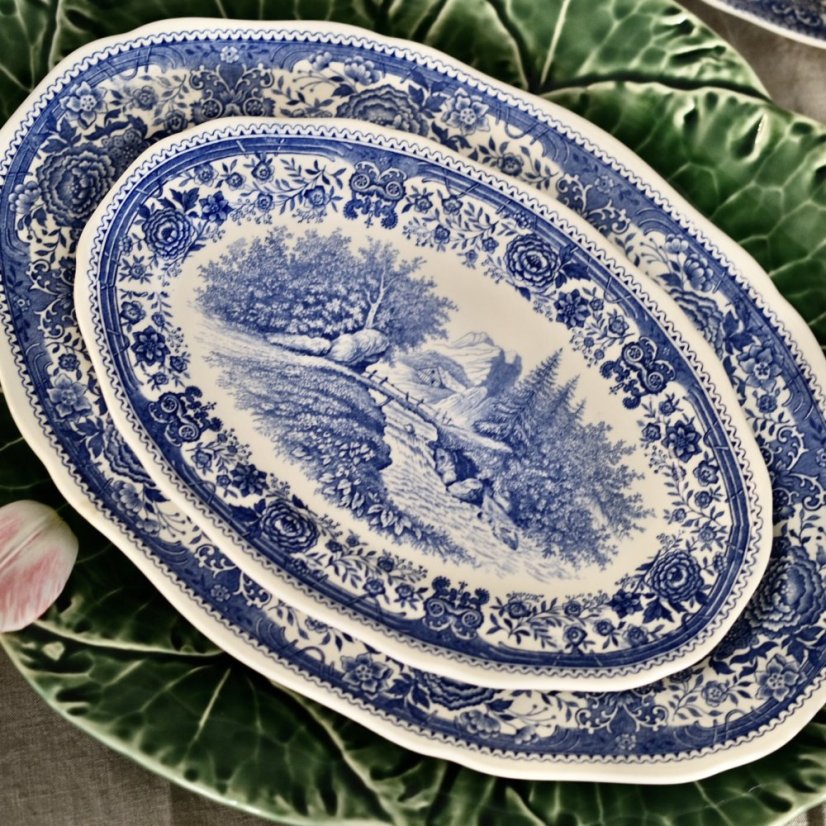 Servírovací tác 25,5 x 16,5 cm Villeroy & Boch Burgenland modrý