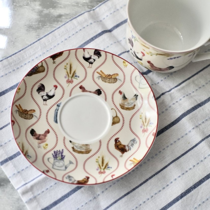 Porcelánový šálek s podšálkem 400 ml - Easy Life